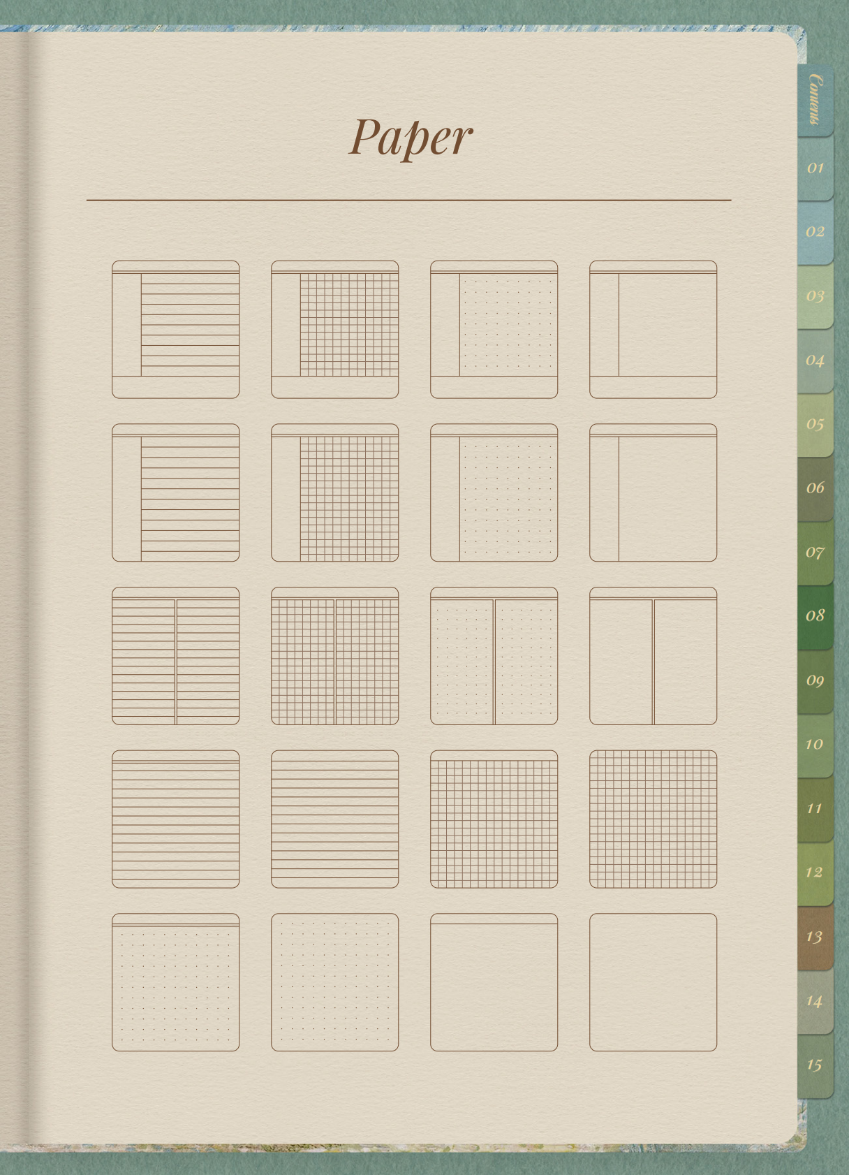 Color-Blocked Weekly Journal